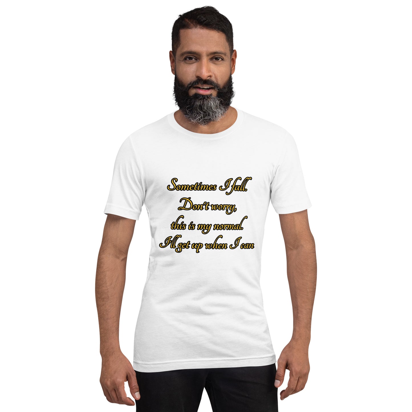 Sometimes I fall Unisex t-shirt Weirdly Sensational White