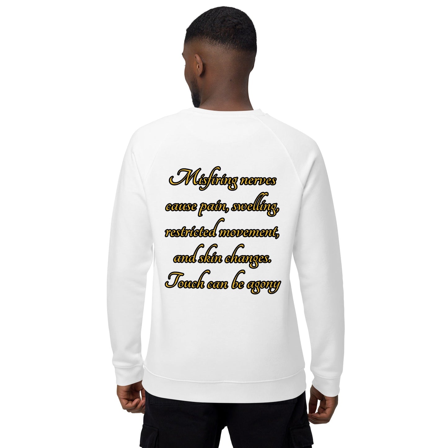 CRPS Warrior Unisex organic raglan sweatshirt - Weirdly Sensational