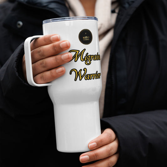Migraine Warrior Travel mug with a handle - Weirdly Sensational