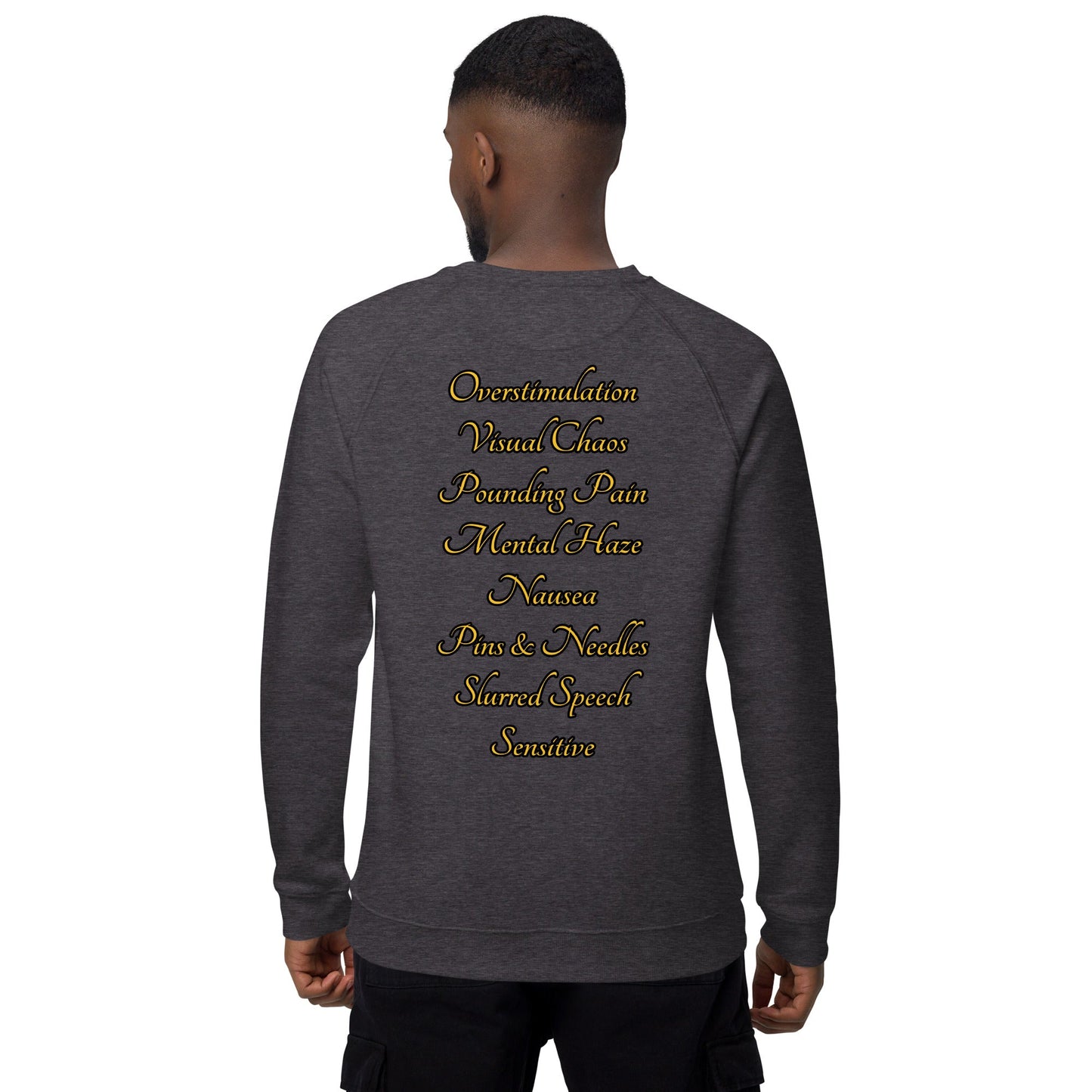 Migraine Warrior Unisex organic raglan sweatshirt - Weirdly Sensational