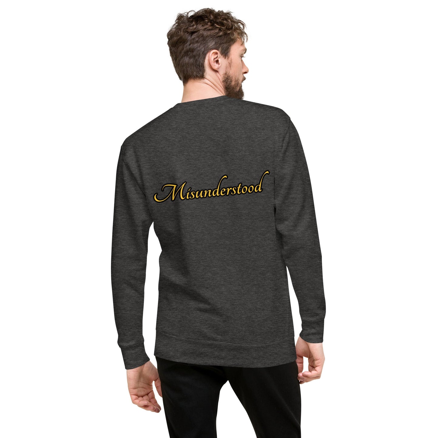 Misunderstood Unisex Premium Sweatshirt - Charcoal Heather - Weirdly Sensational