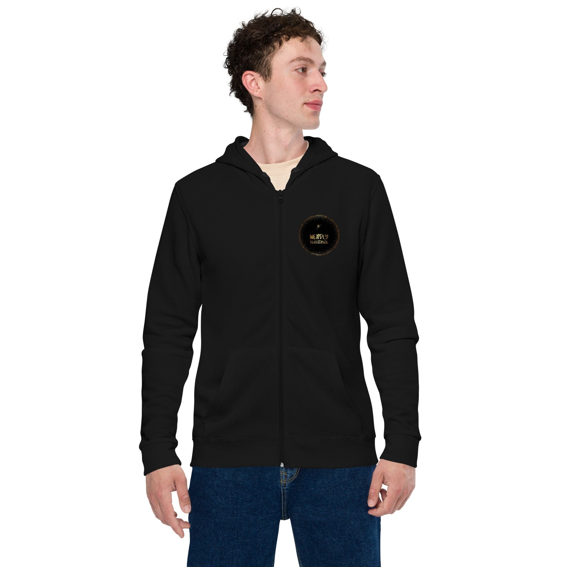 Overthinker Unisex basic zip hoodie - Weirdly Sensational