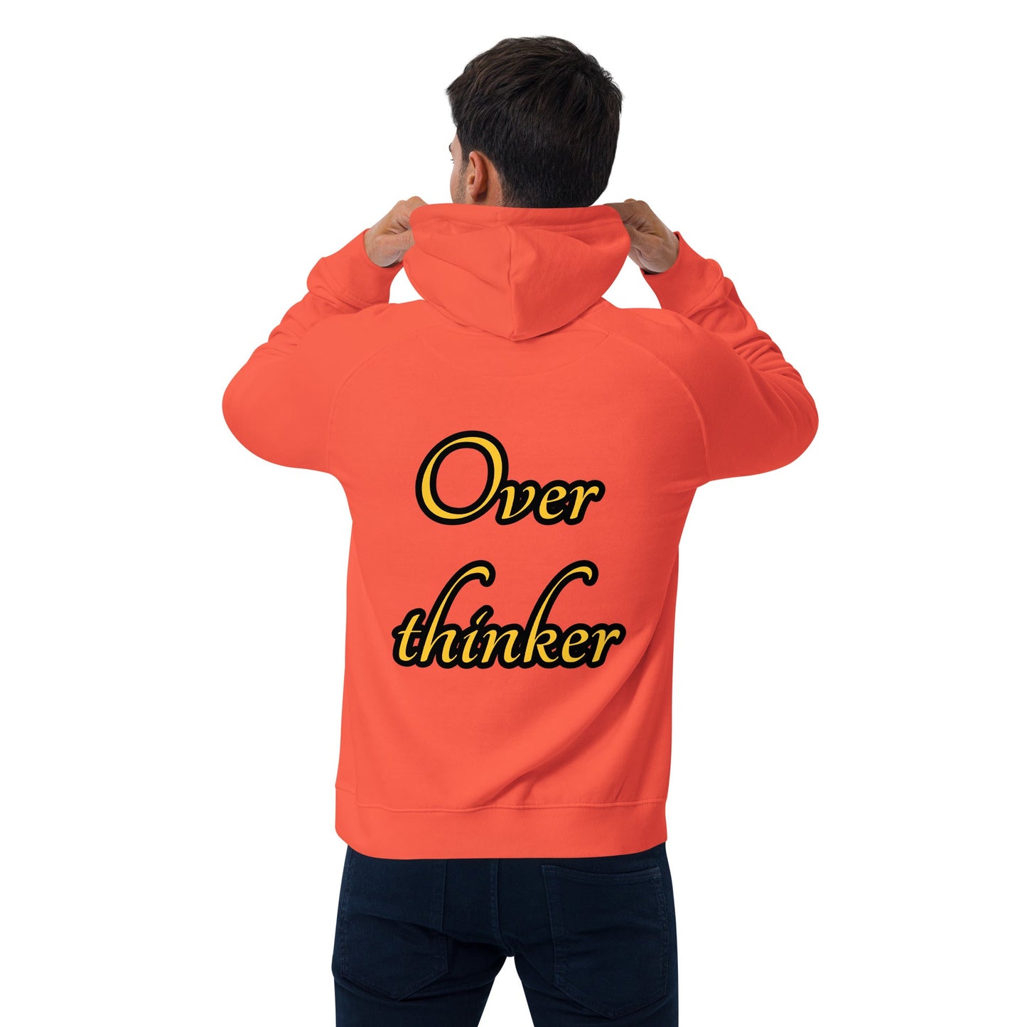 Overthinker Unisex eco raglan hoodie - Weirdly Sensational