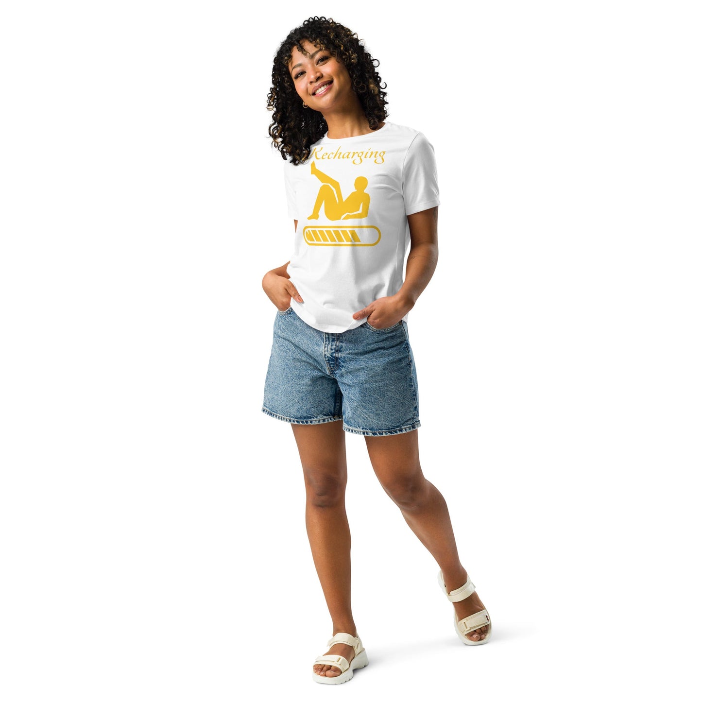 Recharging Women's Relaxed T-Shirt - Weirdly Sensational