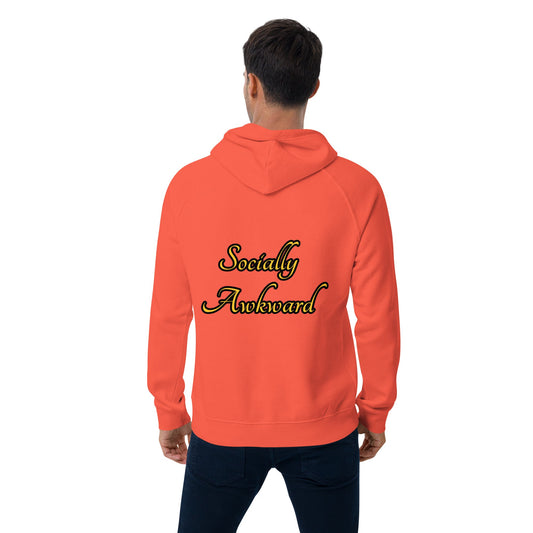 Socially Awkward Unisex eco raglan hoodie - Weirdly Sensational