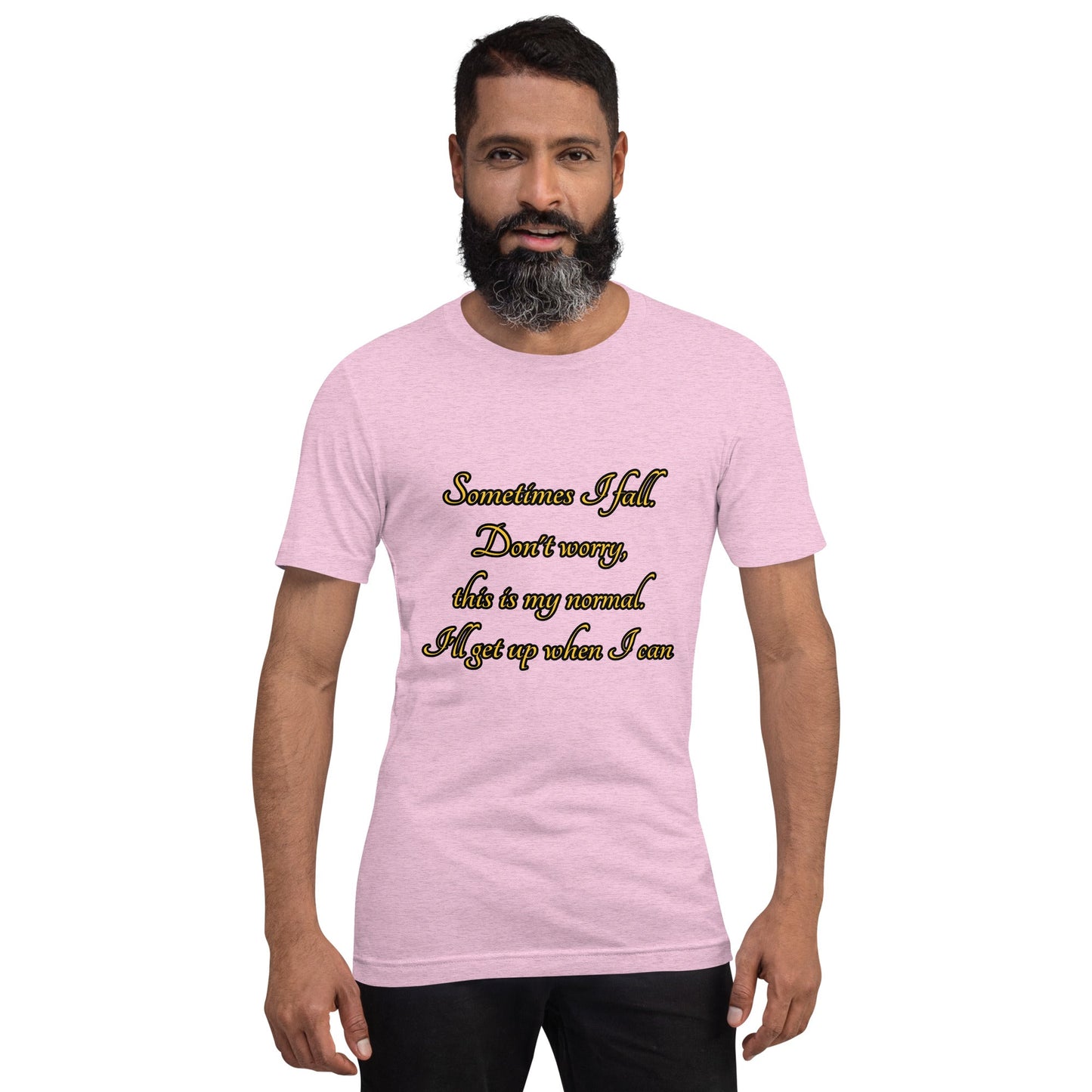 Sometimes I fall Unisex t-shirt Weirdly Sensational Heather Prism Lilac