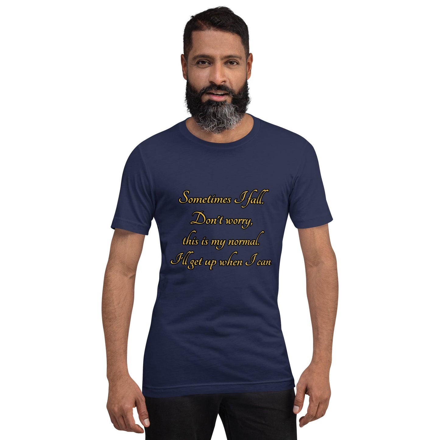 Sometimes I fall Unisex t-shirt Weirdly Sensational Navy