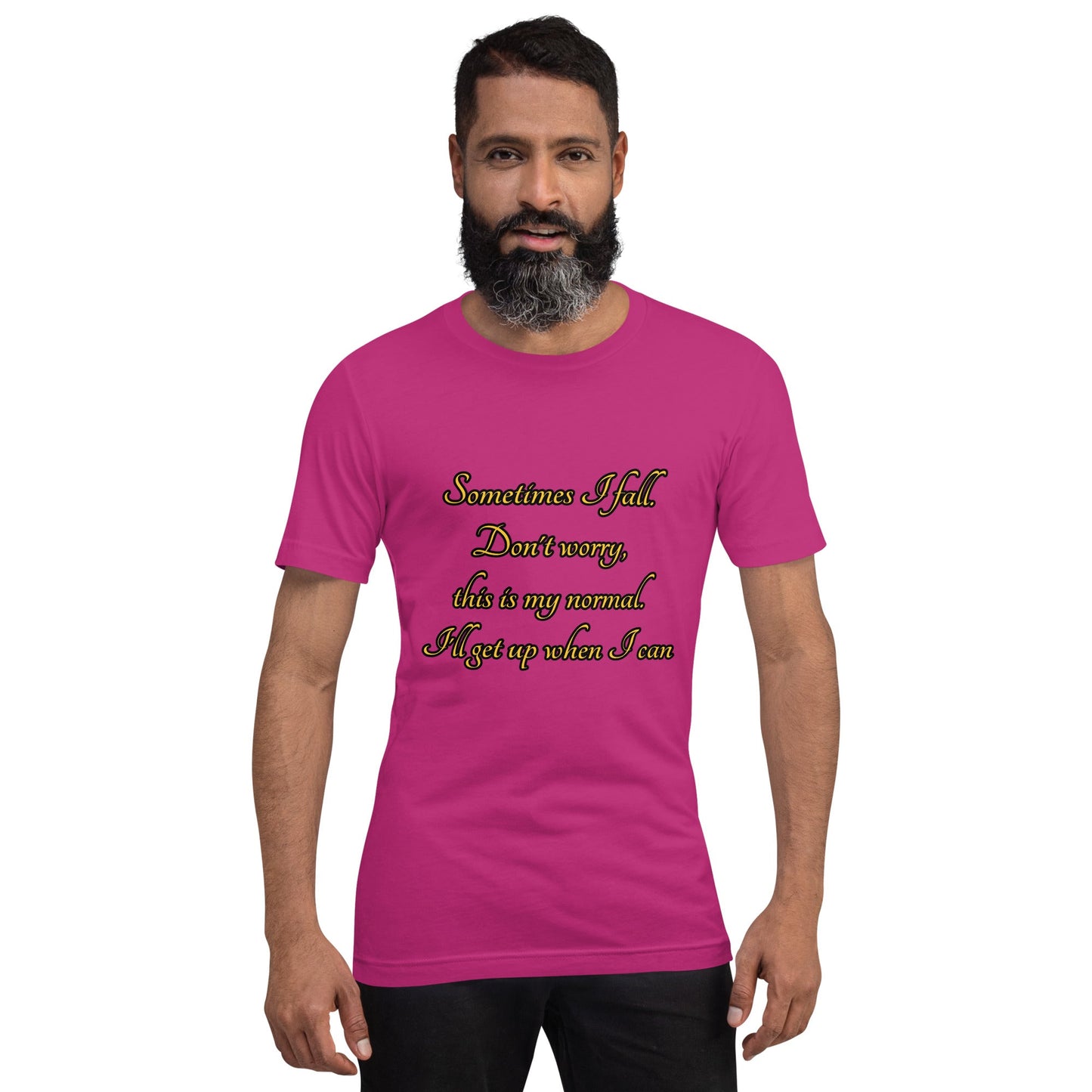 Sometimes I fall Unisex t-shirt Weirdly Sensational Berry