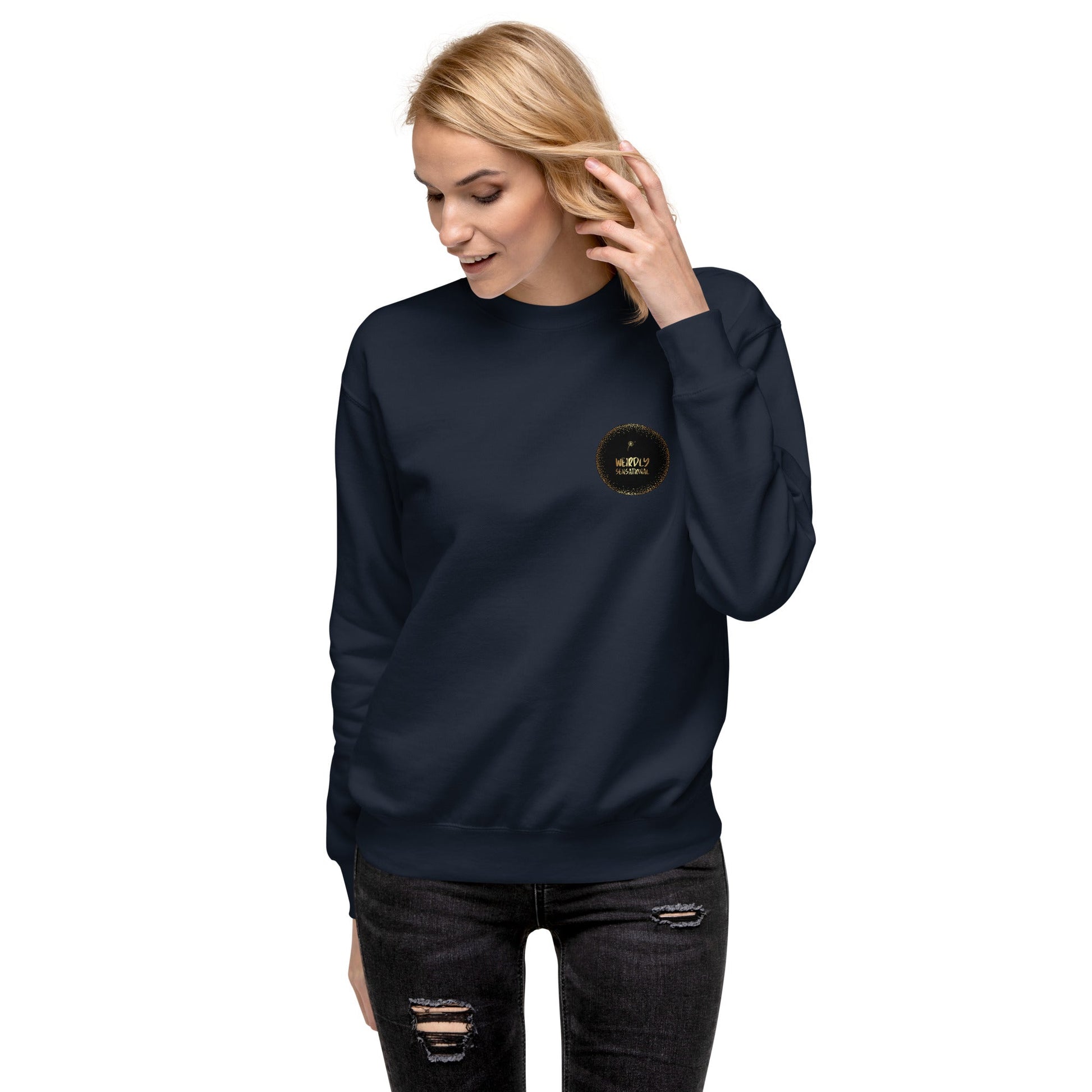 Sorry what? Unisex Premium Sweatshirt - Weirdly Sensational